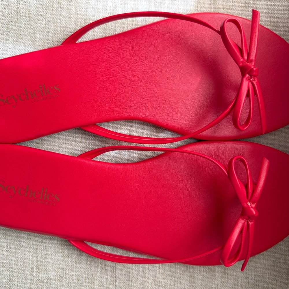 Seychelles Red Bow Sandals
